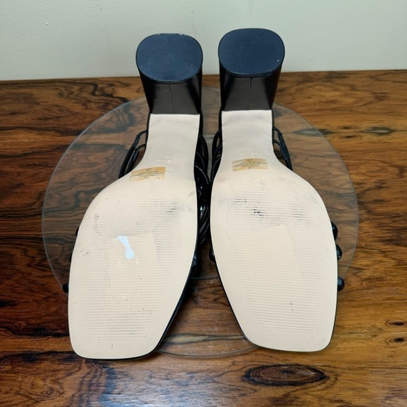 NINE WEST Strappy Open Toe Heel Sandals Platform Block Heels Size 13 - Picture 16 of 16